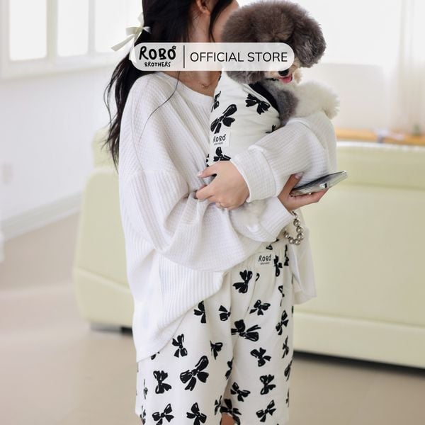  Áo dây nơ đen RoBo 