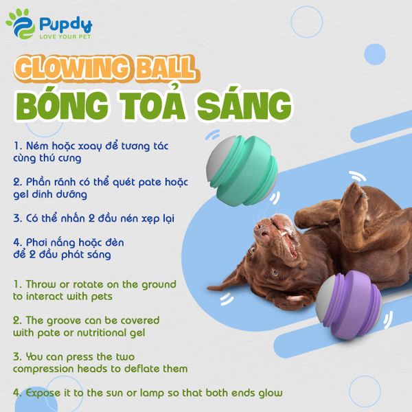  Glowing Ball - Bóng tỏa sáng Pupdy 