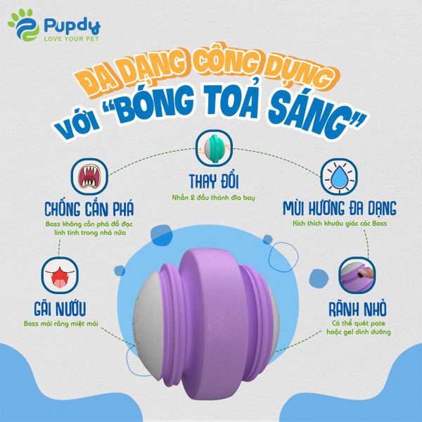  Glowing Ball - Bóng tỏa sáng Pupdy 