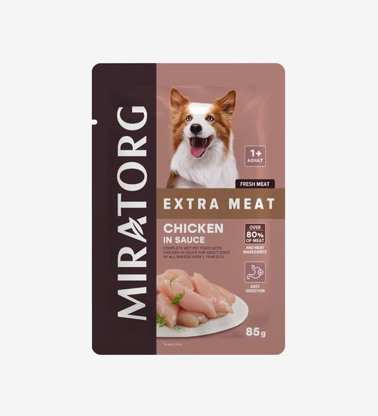  Pate xốt thịt gà cho tất cả giống chó trưởng thành Miratorg 