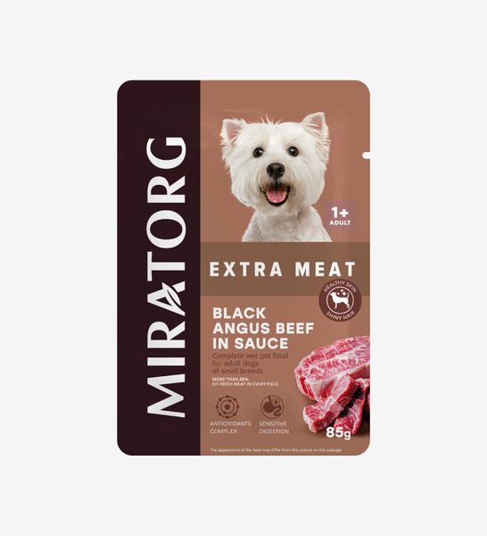  Pate xốt thịt bò cho chó trưởng thành giống nhỏ Miratorg 