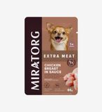 Pate xốt ức gà cho chó trưởng thành giống nhỏ có hệ tiêu hóa nhạy cảm Miratorg 