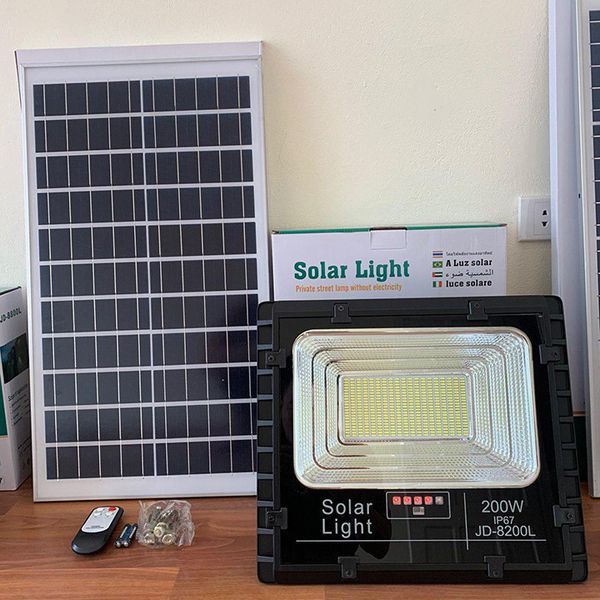  ĐÈN PHA 200W NĂNG LƯỢNG MẶT TRỜI JIDIAN JD-8200L 