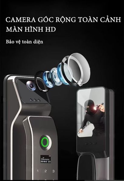  Khóa Cửa Nhận Diện Khuôn Mặt Demax SL928 DG 