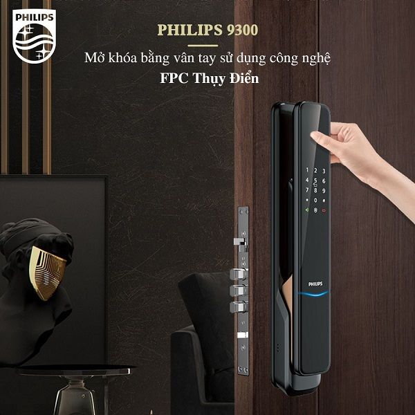 Khóa cửa vân tay Philips 9300