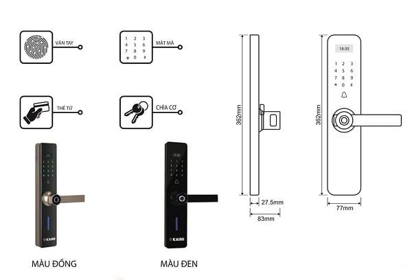 Khóa Cửa Vân Tay Kaimi BTM105