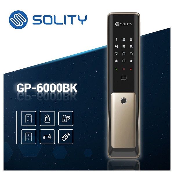 Khóa Cửa Vân Tay Solity GP-6000BK