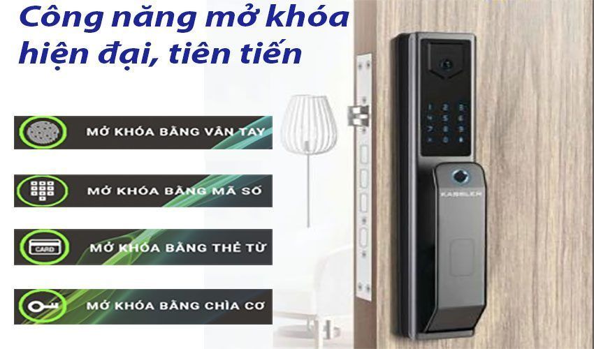 KHÓA VÂN TAY KASSLER KL-888 - TITAN SIÊU BỀN (MÀU ĐEN VÀ MÀU BẠC)