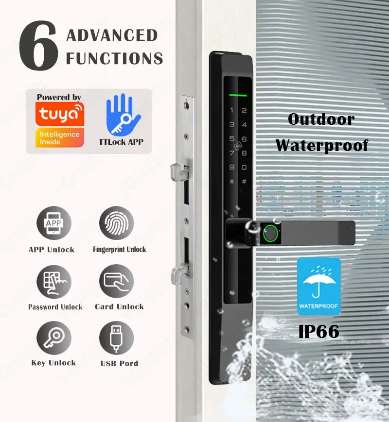 Khóa Vân Tay Cửa Nhôm Kapler KL-211BL