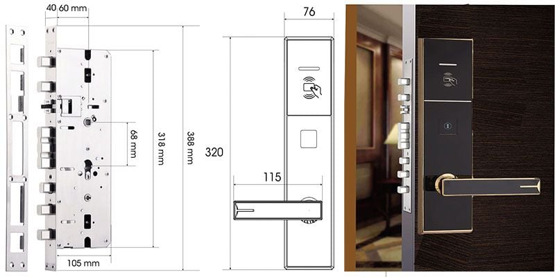 Khóa Cửa Thẻ Từ Demax HSL605