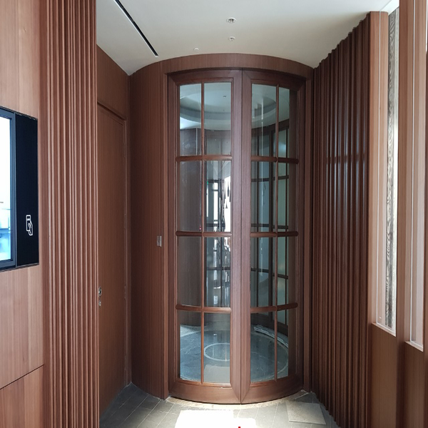  Cửa kính tự động Woosung 1000 - Mở cong 