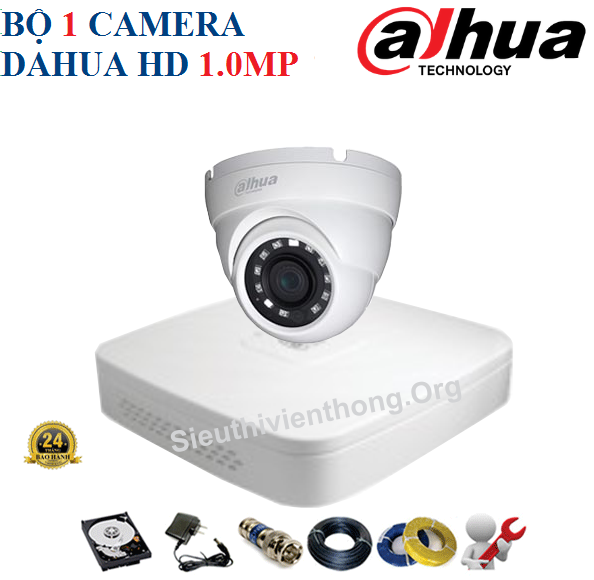  Trọn Bộ 1 Camera Dahua 1.0MP Trong Nhà 
