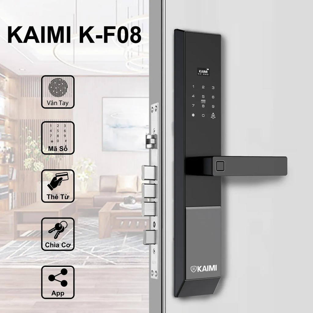 Khóa Cửa Vân Tay Kaimi K-F08