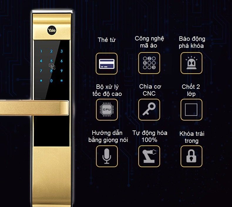 Khóa Thẻ Từ Yale YDM 3109 Gold