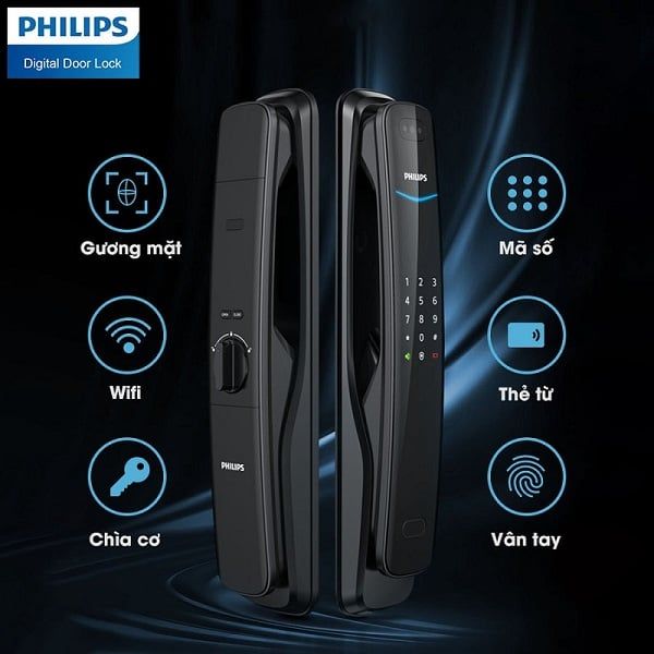 Khóa cửa khuôn mặt Philips 702