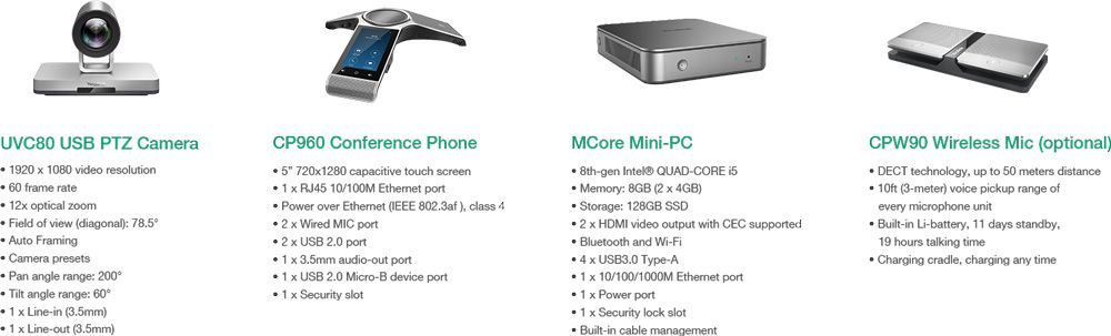 Bộ Thiết Bị Yealink ZVC800 Touch Zoom Rooms Kit