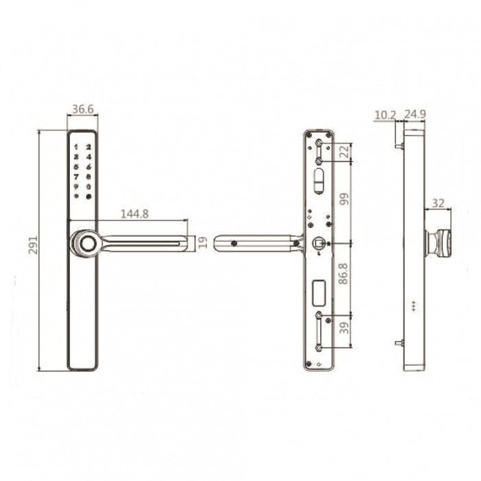 Khóa Cửa Vân Tay Kassler KL-599 (BLACK)