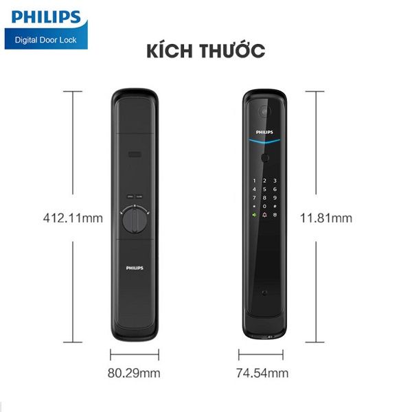 Khóa cửa vân tay Philips DDL702 VIEW