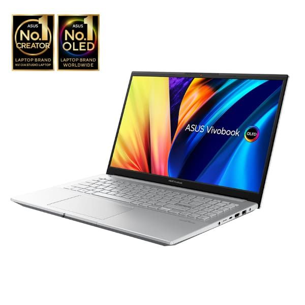 Laptop Asus Vivobook Pro 15 M6500QC MA005W (Ryzen 7 5800H/ 16GB/ 512GB SSD/ Nvidia GeForce RTX 3050 4Gb GDDR6/ 15.6inch 2.8K/ Windows 11 Home/ Silver/ Vỏ nhôm)