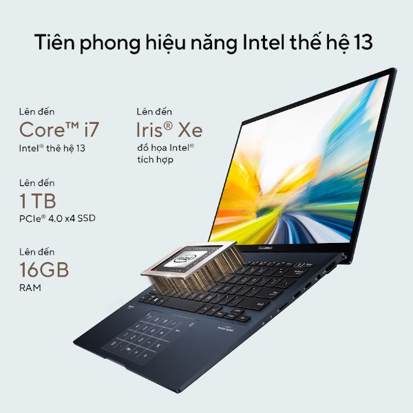 Laptop Asus Zenbook UX3402VA KM203W (Core i5 1340P/ 16GB/ 512GB SSD/ Intel Iris Xe Graphics/ 14.0inch WUXGA+/ Windows 11 Home/ Silver/ Vỏ nhôm/ Túi Sleeve, USDB-A to RJ45)
