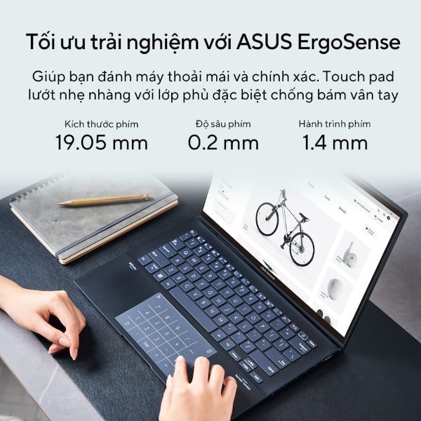Laptop Asus Zenbook UX3402VA KM203W (Core i5 1340P/ 16GB/ 512GB SSD/ Intel Iris Xe Graphics/ 14.0inch WUXGA+/ Windows 11 Home/ Silver/ Vỏ nhôm/ Túi Sleeve, USDB-A to RJ45)