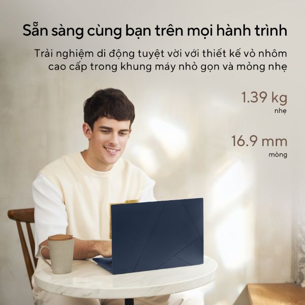Laptop Asus Zenbook UX3402VA KM203W (Core i5 1340P/ 16GB/ 512GB SSD/ Intel Iris Xe Graphics/ 14.0inch WUXGA+/ Windows 11 Home/ Silver/ Vỏ nhôm/ Túi Sleeve, USDB-A to RJ45)