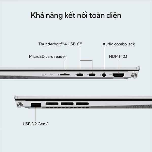 Laptop Asus Zenbook UX3402VA KM085W (Core i5 1340P/ 16GB/ 512GB SSD/ Intel Iris Xe Graphics/ 14.0inch WUXGA+/ Windows 11 Home/ Blue/ Vỏ nhôm/ Túi Sleeve, USDB-A to RJ45)