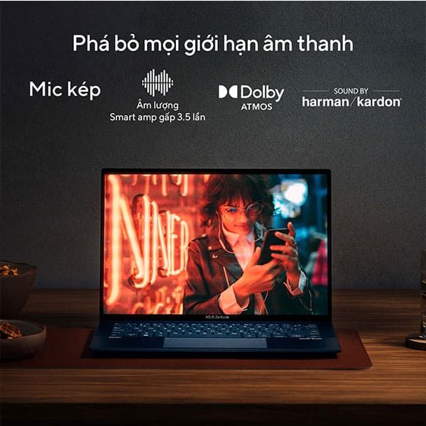 Laptop Asus Zenbook UX3402VA KM085W (Core i5 1340P/ 16GB/ 512GB SSD/ Intel Iris Xe Graphics/ 14.0inch WUXGA+/ Windows 11 Home/ Blue/ Vỏ nhôm/ Túi Sleeve, USDB-A to RJ45)