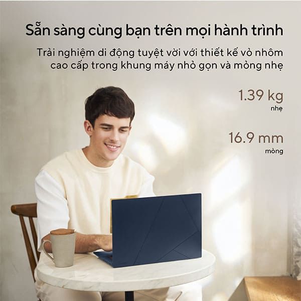 Laptop Asus Zenbook UX3402VA KM085W (Core i5 1340P/ 16GB/ 512GB SSD/ Intel Iris Xe Graphics/ 14.0inch WUXGA+/ Windows 11 Home/ Blue/ Vỏ nhôm/ Túi Sleeve, USDB-A to RJ45)