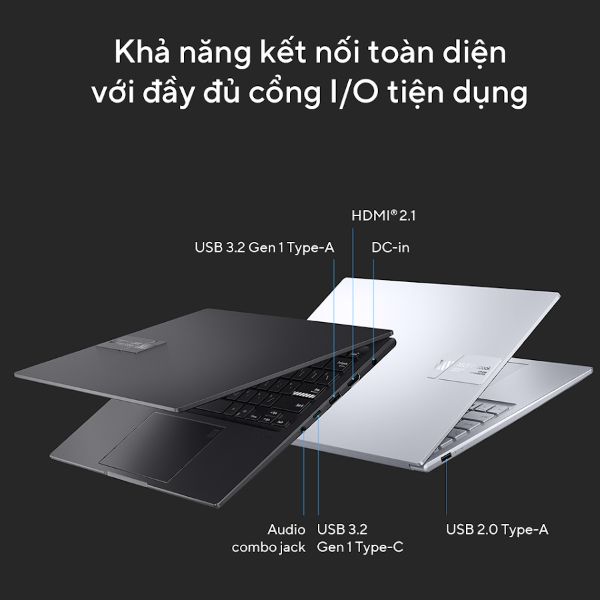 Laptop Asus Vivobook 14X OLED S3405VA KM071W (Core i9-13900H/ 16GB/ 512GB SSD/ Intel Iris Xe Graphics/ 14.0inch 2.8K/ Windows 11 Home/ Black/ Vỏ nhôm)