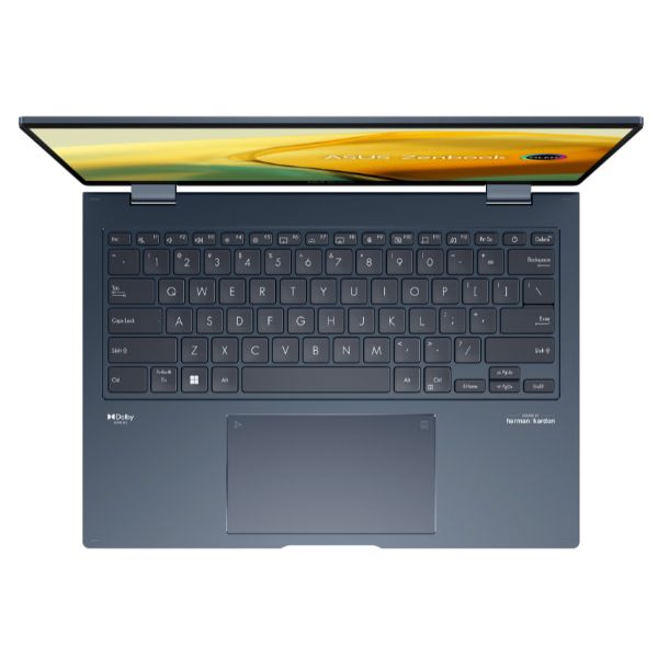 Laptop Asus Zenbook Flip UP3404VA KN038W (Core i5 1340P/ 16GB/ 512GB SSD/ Intel Iris Xe Graphics/ 14.0inch WQXGA Touch/ Windows 11 Home/ Blue/ Vỏ nhôm/ Pen/ Túi Sleeve/ USB-A to RJ45)