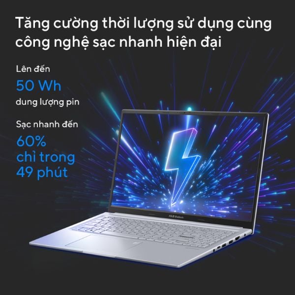 Laptop Asus Vivobook 15X OLED S3504VA L1226W (Core i5 1340P/ 16GB/ 512GB SSD/ Intel Iris Xe Graphics/ 15.6inch FHD OLED/ Windows 11 Home/ Bạc)