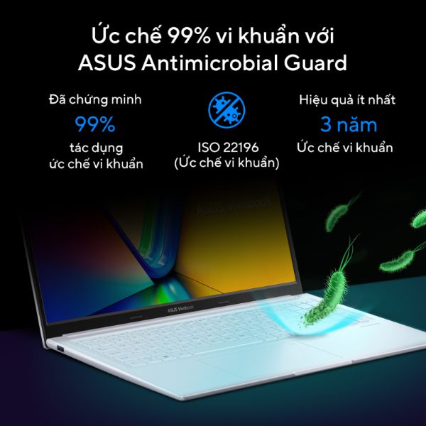 Laptop Asus Vivobook 15X OLED S3504VA L1226W (Core i5 1340P/ 16GB/ 512GB SSD/ Intel Iris Xe Graphics/ 15.6inch FHD OLED/ Windows 11 Home/ Bạc)