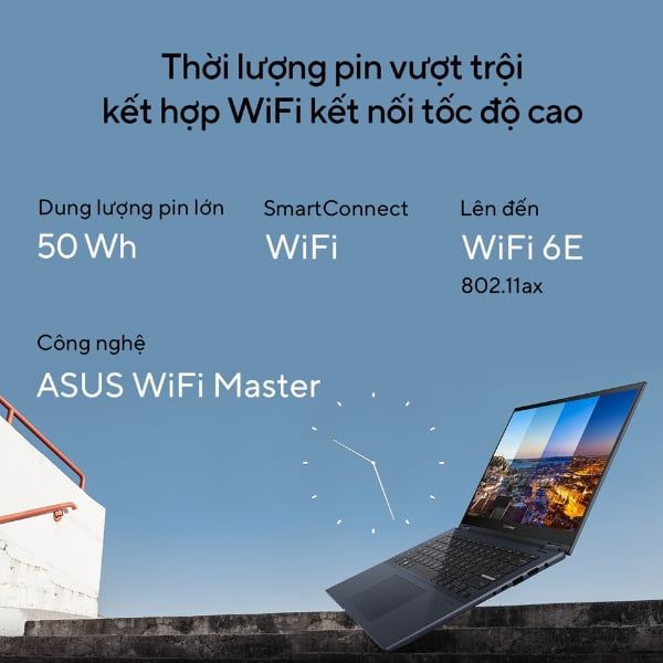 Laptop Asus Vivobook Flip TP3402VA LZ118W (Core i9-13900H/ 16GB/ 512GB SSD/ Intel Iris Xe Graphics/ 14.0inch WUXGA/ Windows 11 Home/ Silver/ Vỏ nhôm)