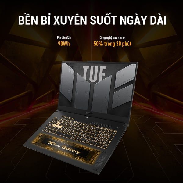 Laptop Asus TUF Gaming 15 FX507VV4 LP382W (Core i9-13900H/ 16GB/ 512GB SSD/ Nvidia GeForce RTX 4060 8GB GDDR6/ 15.6inch Full HD/ Windows 11 Home/ Grey)
