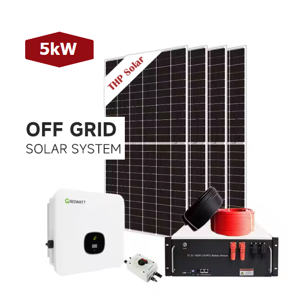  Hệ Thống Điện Năng Lượng Mặt Trời Độc Lập 5kW 