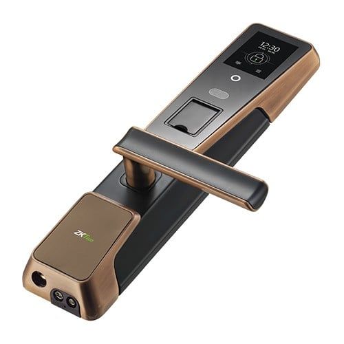 Khóa cửa vân tay thông minh ZKTECO ZM100 nhận diện khuôn mặt, cảm biến vân tay, vỏ kim loại, sử dụng pin