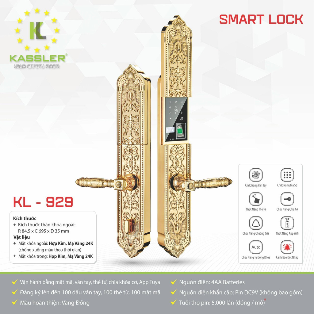 Khóa Cửa Đại Sảnh Kassler KL929