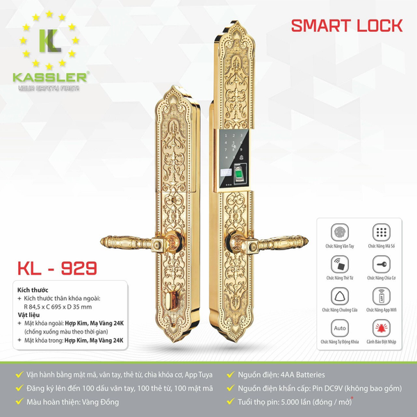  Khóa Cửa Đại Sảnh Kassler KL929 