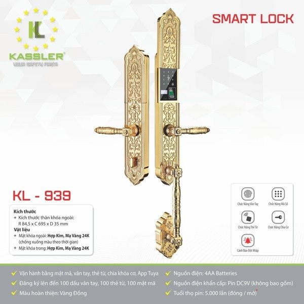  Khóa Cửa Đại Sảnh Kassler KL-939 