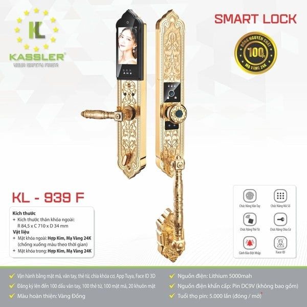 Khóa Của Đại Sảnh Kassler KL-939F FaceID