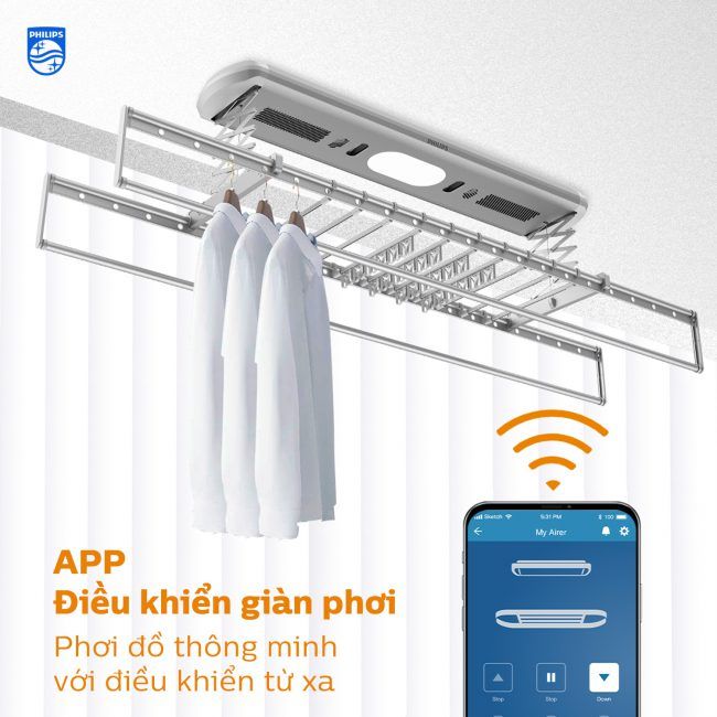 Giàn Phơi Thông Minh Philips SDR703 YBW