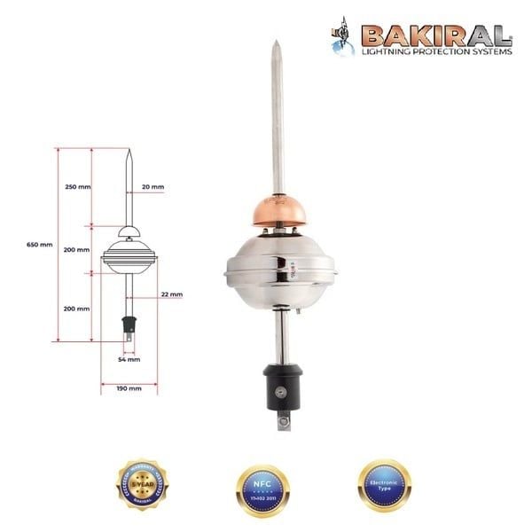 Kim thu sét Bakiral Alfas ESE 60SM Rp = 145m