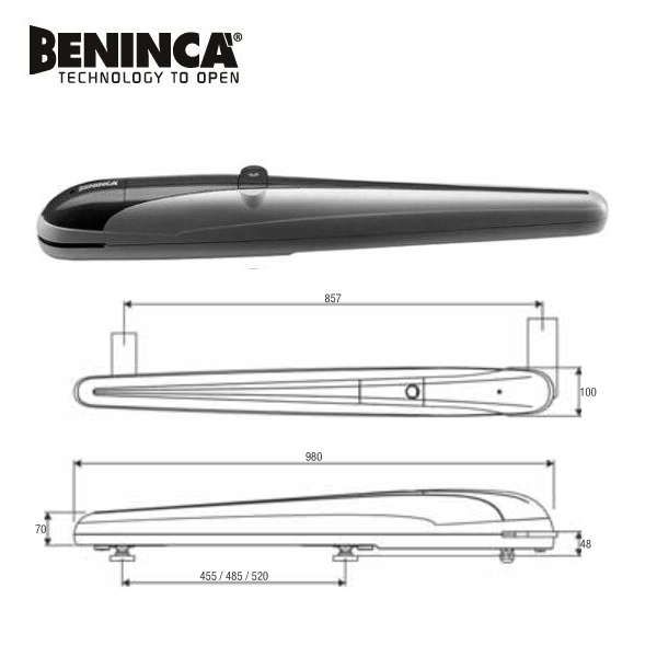  Motor cổng tay đòn BENINCA BOB21M 