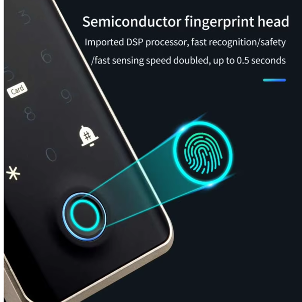 Khóa Vân Tay Cửa Kính Cường Lực Capsule A6