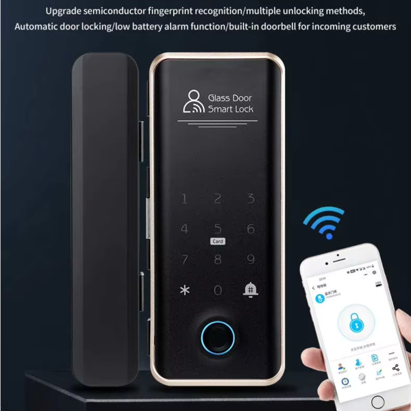 Khóa Vân Tay Cửa Kính Cường Lực Capsule A6