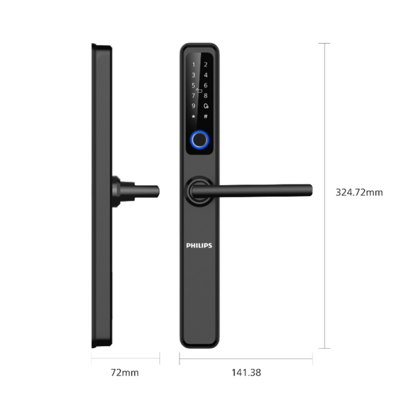 Khoá Vân Tay Cửa Nhôm Philips DDL608 5HWS