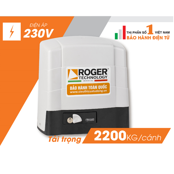 Motor Cổng Trượt Roger KIT G30/1804 230v 2200kg Italia