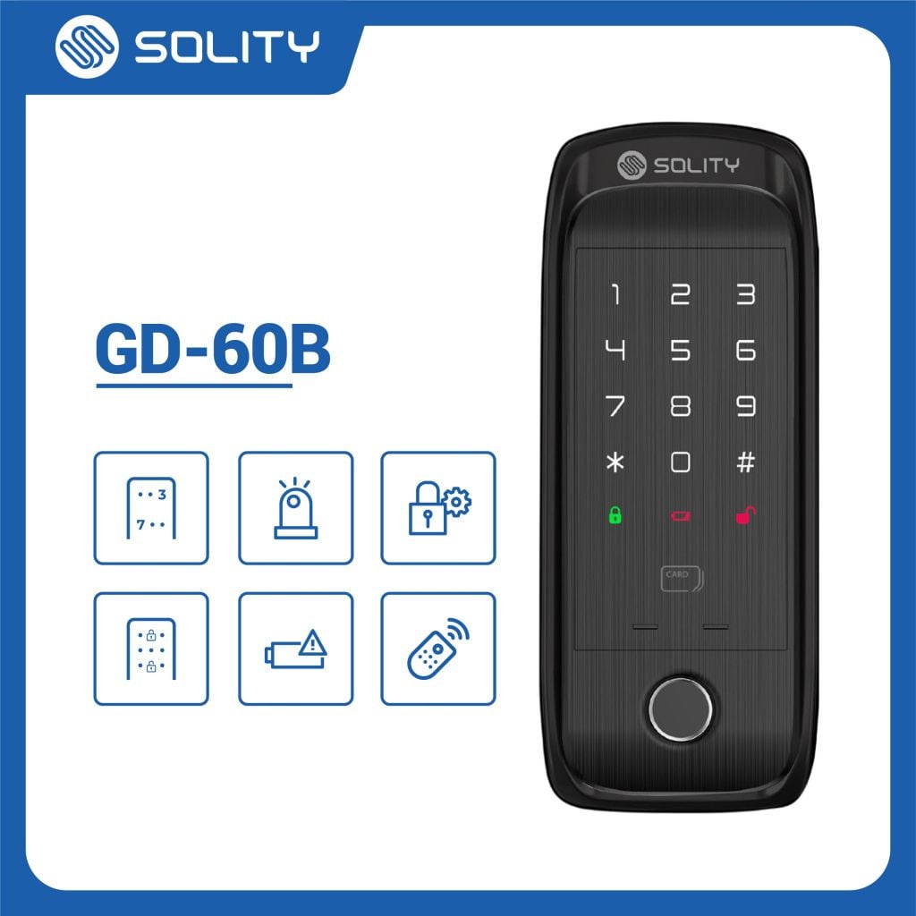 Khóa Cửa Vân Tay Solity GD-60B Hai Chiều