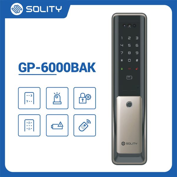  Khóa Cửa Khuôn Mặt Solity GP-6000BAK FaceID 